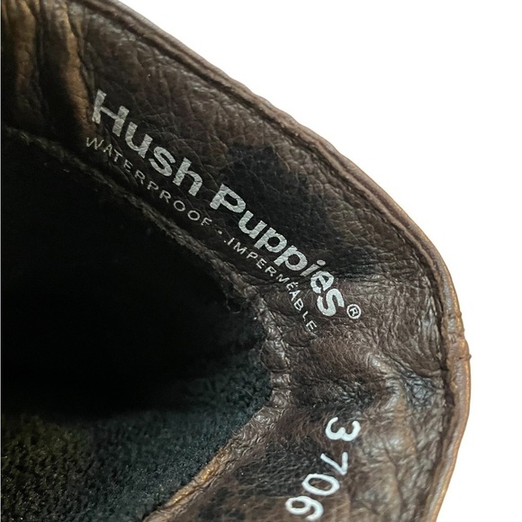 Hush Puppy Brown Leather Heeled Ankle Boots size 7.5 - Picture 4 of 5